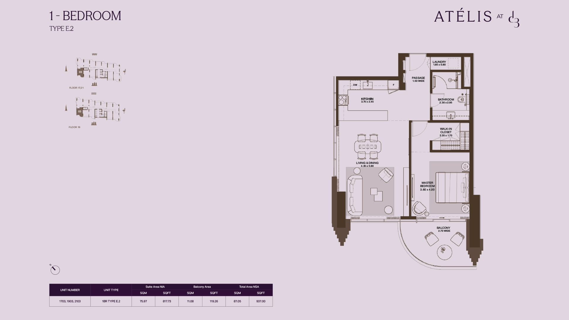 1 BR - Type A